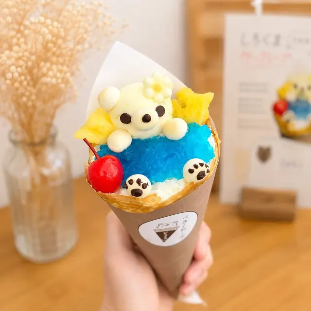 🏖️🤍 夏限定！しろくまサマークレープ 🐻‍❄️🍍