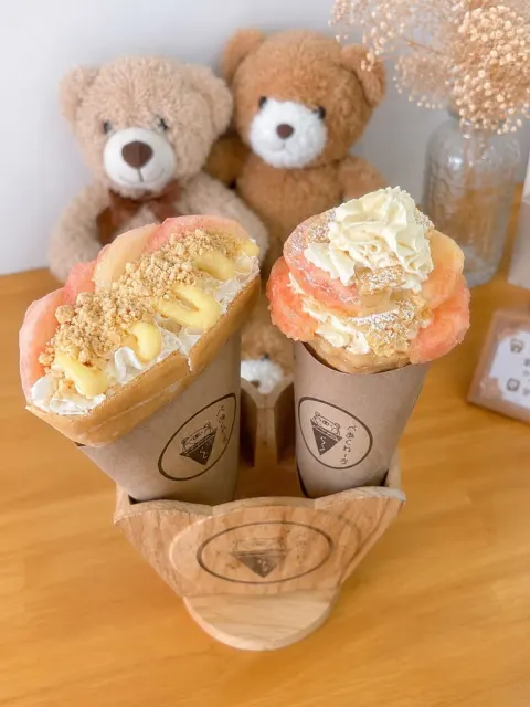 🍑 期間限定 桃のクレープ販売スタート！ 🍑