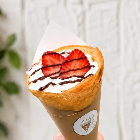 いちごチョコのミニクレープ