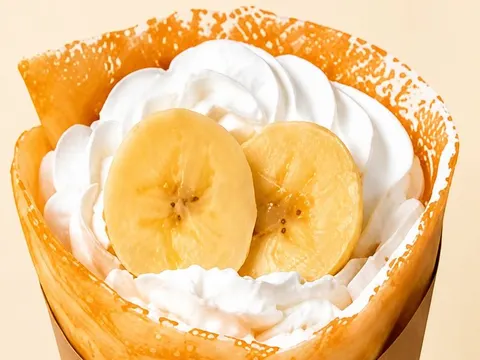 バナナ生クリームのミニクレープ